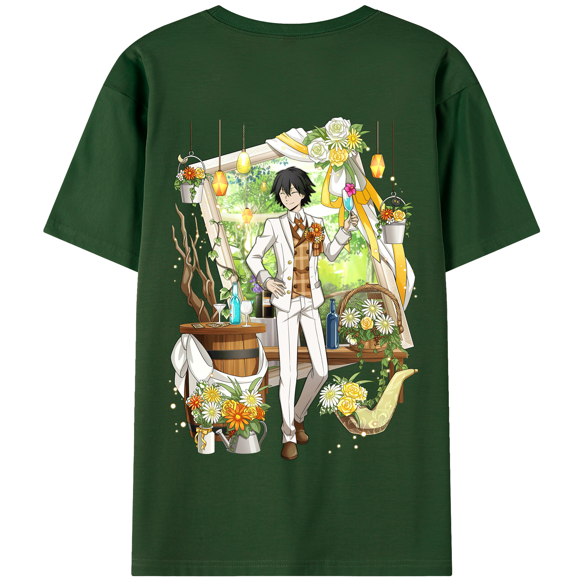 （画像用） 文豪ストレイドッグス Bungo Stray Dogs 綿100％半袖Tシャツ（背面プリント）